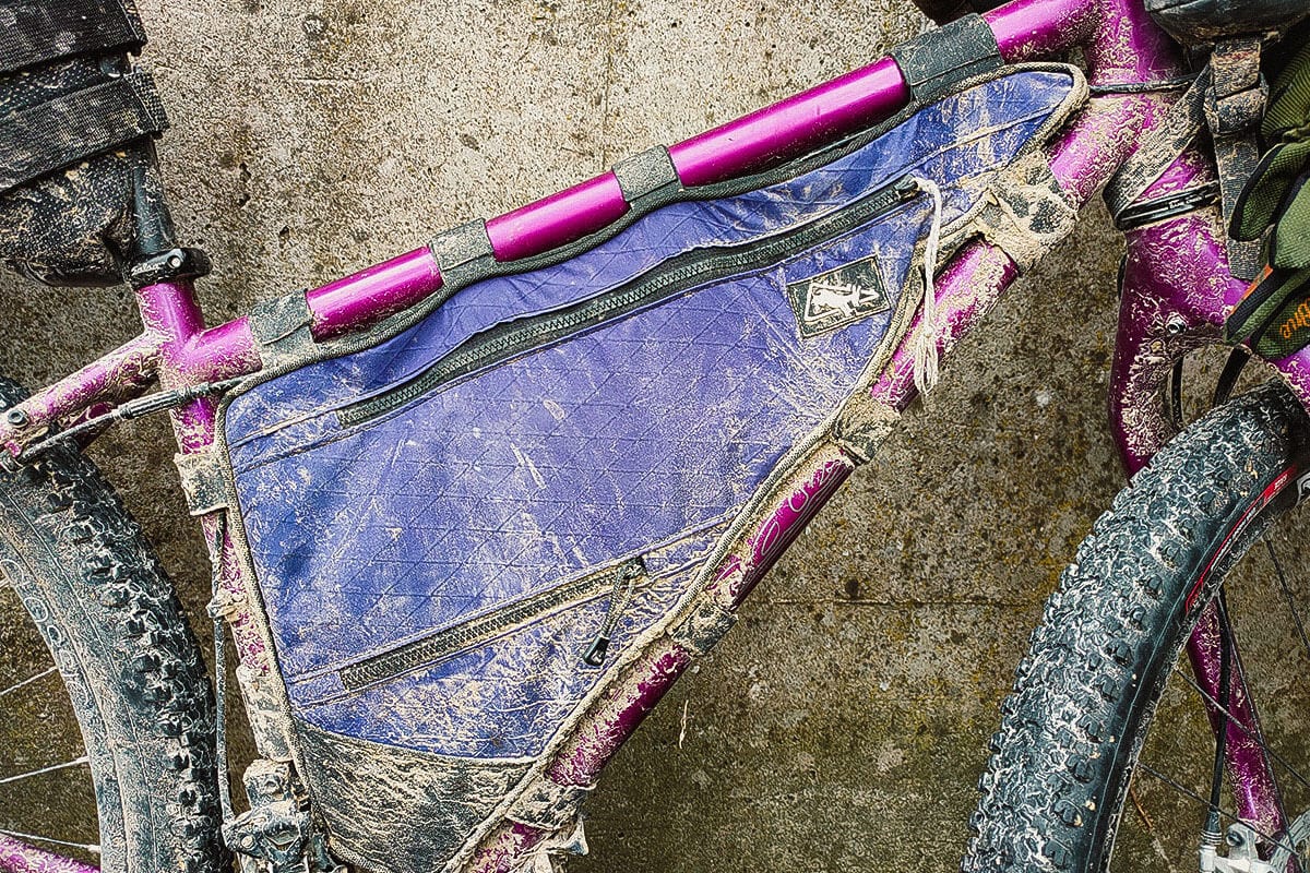 borsa telaio bikepacking su misura