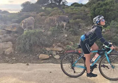 Asinara in bici | Asinelli con modella
