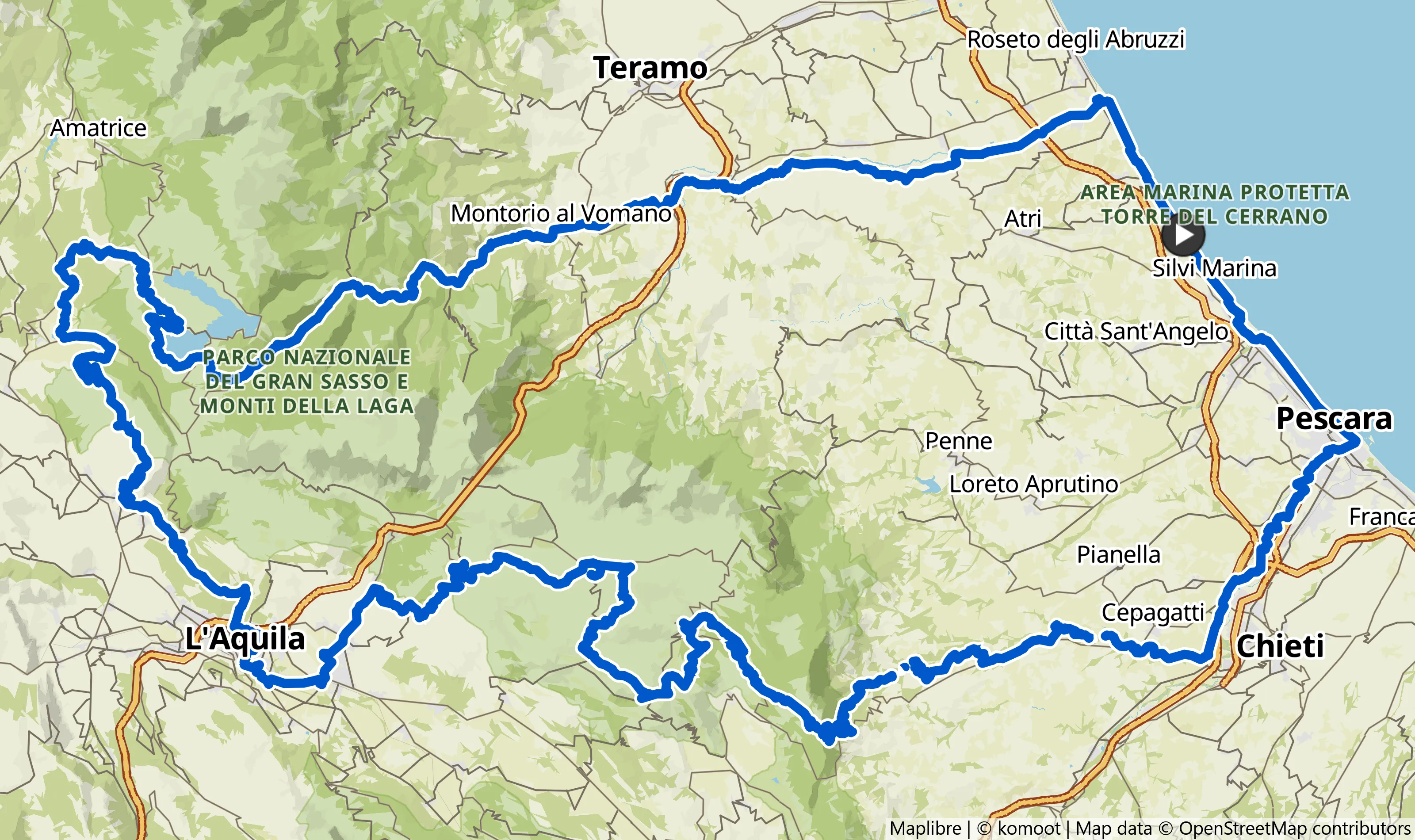 map(8) MAGS Abruzzo Trail 2024 | Sofferente ma arrivato